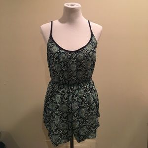 Ecote Blue Floral Romper